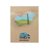 ハンガリー図解入りの、写真付きの地図の旅行ポスター ノートパッド (回転)