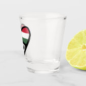 ハンガリー国コード国旗のハート、HUN ショットグラス (右)