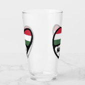 ハンガリー国コード国旗のハート、HUN タンブラーグラス (左)