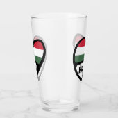 ハンガリー国コード国旗のハート、HUN タンブラーグラス (右)