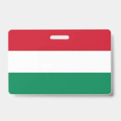 ハンガリー国旗が付いた名前バッジ バッジ (Back)