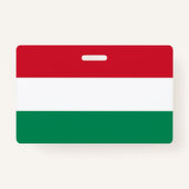 ハンガリー国旗が付いた名前バッジ バッジ (裏面)