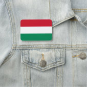 ハンガリー国旗が付いた愛国的な名前タグ 名札 (インサイチュ)