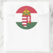 ハンガリー国旗とコート・オブ・アームズ、ハンガリー国旗 ラウンドシール (バッグ)