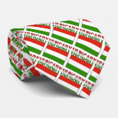 ハンガリー国旗とハンガリー国旗を名前と共に飾る ネクタイ (ロール)