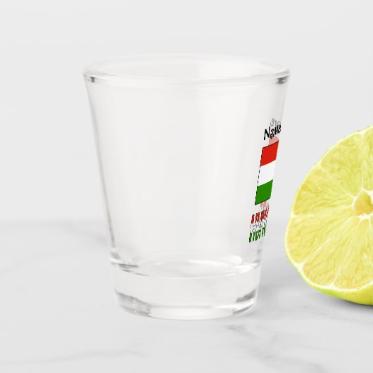 ハンガリー国旗とハンガリー国旗Shot Gla ショットグラス (左)