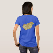 ハンガリー国旗と地図dk Tシャツ (裏面フル)