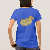 ハンガリー国旗と地図dk Tシャツ (裏面)