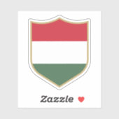 ハンガリー国旗のエンブレム愛国旅行 シール (シート)