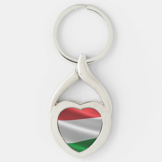 ハンガリー国旗のキーチェーン キーホルダー (正面)