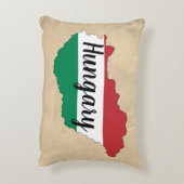 ハンガリー国旗のシルエットアクセントピロー アクセントクッション (裏面(縦))