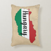 ハンガリー国旗のシルエットアクセントピロー アクセントクッション (正面(垂直))