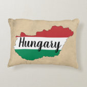 ハンガリー国旗のシルエットアクセントピロー アクセントクッション (裏面)