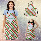 ハンガリー国旗のタイルを緑にパーソナライズ エプロン