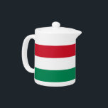ハンガリー国旗のティーポット<br><div class="desc">ハンガリーエレガント国旗を持つティーポット。この製品はカスタマイズ可能。</div>