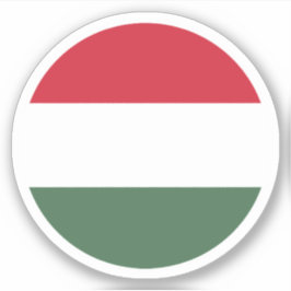 ハンガリー国旗の丸いシール シール