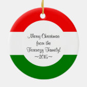 ハンガリー国旗の写真 セラミックオーナメント (裏面)