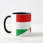 ハンガリー国旗の国半記号 マグカップ (左)