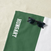 ハンガリー国旗の壮麗な愛国心 ビーチタオル (インサイチュ)