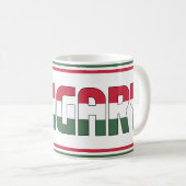 ハンガリー国旗の愛国心 コーヒーマグカップ (正面右)