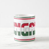 ハンガリー国旗の愛国心 コーヒーマグカップ (中央)
