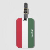 ハンガリー国旗の愛国心 ラゲッジタグ (正面縦)