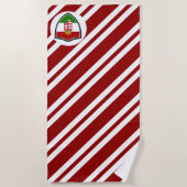 ハンガリー国旗の紋章 ビーチタオル (正面)