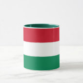 ハンガリー国旗を持つブラックコンボマグカップ マグカップ (中央)