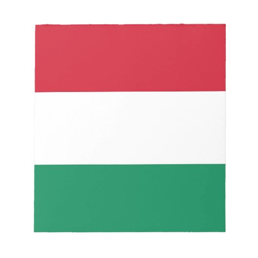 ハンガリー国旗を持つメモ帳 ノートパッド (正面)
