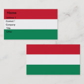 ハンガリー国旗を持つ名刺 名刺 (正面/裏面)