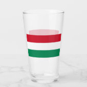 ハンガリー国旗を持つ愛国的なガラスのカップ タンブラーグラス (裏面)
