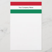 ハンガリー国旗を持つ文房具 便箋 (正面)