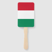 ハンガリー国旗を掲げたハンドファンのセット ハンドファン (裏面)
