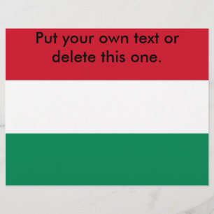 ハンガリー国旗を掲げたフライヤー チラシ