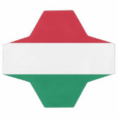 ハンガリー国旗を掲げた愛国的なサッカーボール サッカーボール (フラット)