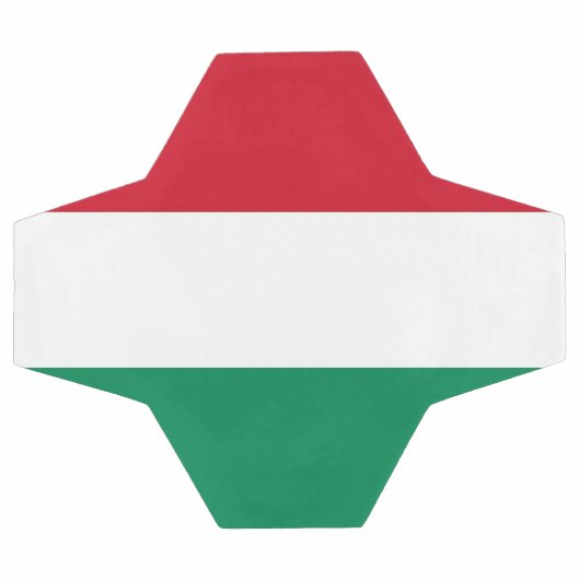 ハンガリー国旗を掲げた愛国的なサッカーボール サッカーボール (フラット)