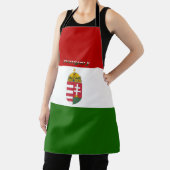 ハンガリー国旗を掲げた武器 エプロン (インサイチュ)