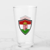 ハンガリー国旗を掲げた武器 タンブラーグラス (裏面)