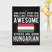 ハンガリー国旗ハンガリー伝統ハンガリールーツ カード (黄色い花)