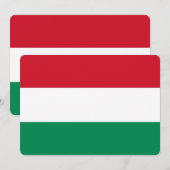 ハンガリー国旗付きの愛国的な招待状 招待状 (正面/裏面)