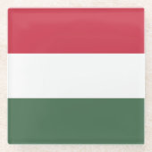 ハンガリー国旗 ガラスコースター (正面)