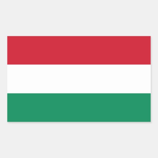 ハンガリー国旗/ハンガリー国旗 長方形シール (正面)