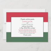 ハンガリー国旗、ハンガリー結婚国旗 招待状 (正面)