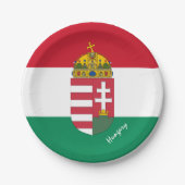 ハンガリー国旗 – パーティー、誕生日/スポーツ ペーパープレート (正面)