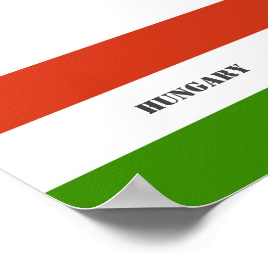 ハンガリー国旗、ブダペスト ポスター (角)