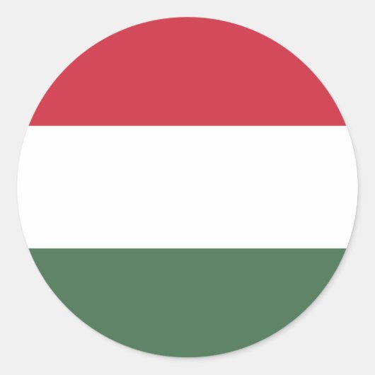 ハンガリー国旗 ラウンドシール (正面)