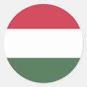 ハンガリー国旗 ラウンドシール (正面)