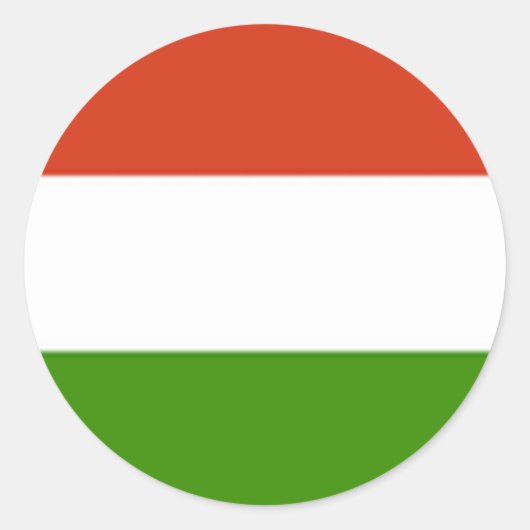 ハンガリー国旗 ラウンドシール (正面)