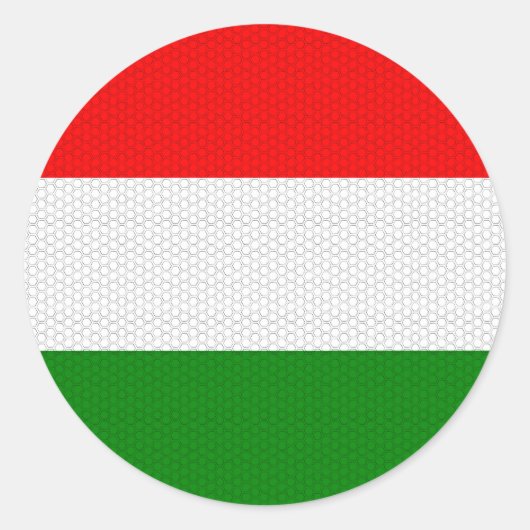 ハンガリー国旗 ラウンドシール (正面)