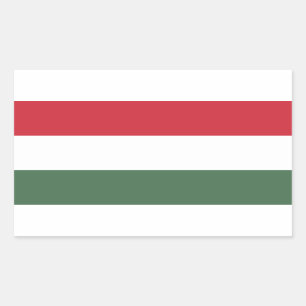 ハンガリー国旗 長方形シール